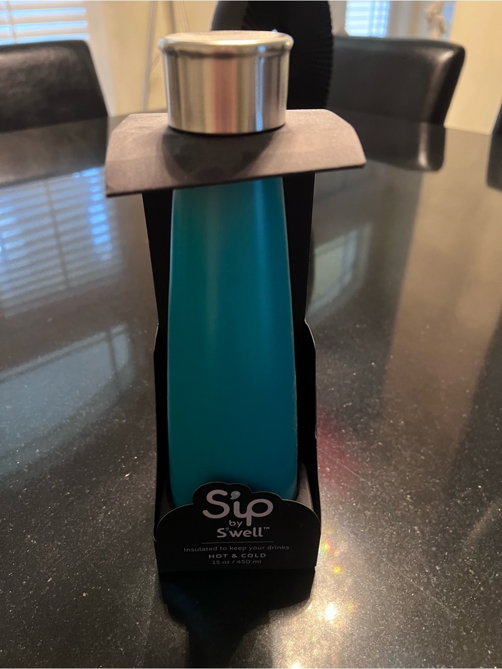 S'well Sip Teal Insulated Bottle with Stainless Cap